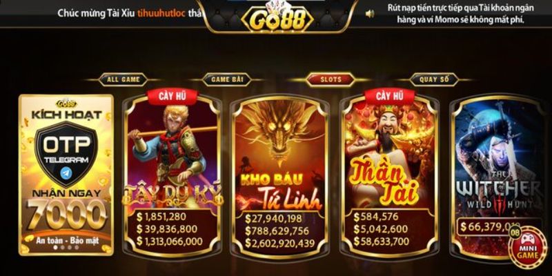 Cổng nổ hũ đổi thưởng Go88 sở hữu một kho trò chơi khổng lồ Cổng nổ hũ đổi thưởng Go88 sở hữu một kho trò chơi khổng lồ