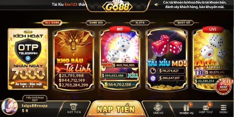 Tải GO88 giúp đăng nhập game mọi lúc, mọi nơi Tải GO88 giúp đăng nhập game mọi lúc, mọi nơi